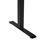 Electrically Adjustable Desk Black Tabletop Black Steel Frame 180 X 72 Cm Sit And Stand Square Feet Modern Design Beliani
