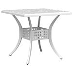 Vidaxl 3 Piece Bistro Set White Cast Aluminium