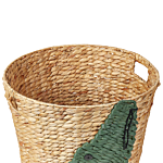 Wicker Crocodile Basket Natural Water Hyacinth Woven Toy Hamper Child's Room Accessory Beliani