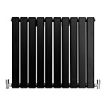 Designer Flat Panel Radiators Matte Black 600mm X 700mm