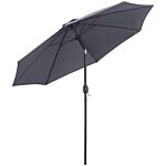 Outsunny 2.7m Garden Parasol, Patio Sun Umbrella, Tilt Shade Shelter Canopy, Aluminium Frame, Charcoal Grey