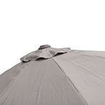 Outsunny 3m Roma Umbrella Sun Shade Cantilever Hanging Parasol W/ Cross Base Hand Crank Aluminium Frame 360°rotation - Grey