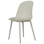 Set Of 2 Dining Chairs Light Green Synthetic Padded Seat Kitchen Seats Modern Minimalist Living Room Beliani