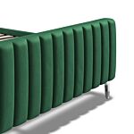 5'0 Fabric Bed - Green - Velvet