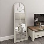 Accent Mirror Distressed White