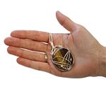 Swirl Wrapped Gemstone Necklace - Tiger Eye