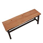 Corona Black Live Edge Single Dining Bench (pair)