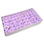 Craft Soap Flowers - Small Peony - Purple - Pack Of 10