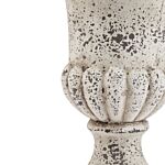 Large Fluted Stone Ceramic Urn