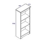 Colorado Low Narrow Bookcase