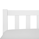 Double Bed Frame White Pine Wood 160 X 200 Cm King Size Slatted Beliani