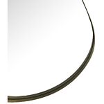 Gold Mirror With Brown Leather Hanging Strap