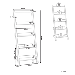 5-tier Ladder Bookcase White Book Shelf Display Beliani