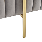 Bench Grey Velvet Upholstered Gold Metal Legs 93 Cm Glamour Living Room Bedroom Hallway Beliani