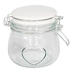 Small Glass Storage Jar With Heart
