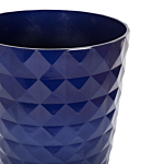 Plant Pot Navy Blue Fibre Clay 50 X ⌀ 35 Cm Outdoor Indoor All Weather Beliani