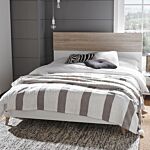 Stockholm 5.0ft King Size Bed White-oak