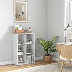 Homcom 3-tier 6 Cubes Storage Unit Particle Board Cabinet Bookcase Organiser Home Office Shelves White