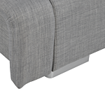 Bed Frame Grey Fabric Eu Double Size 4ft6 Upholstered Slatted Modern Beliani