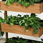 Outsunny 80cm X 45cm X 142cm 4-tier Raised Garden Bed, Fir Wood Vertical Planter Box, Freestanding Elevated Plant Stand For Indoor Outdoor Use