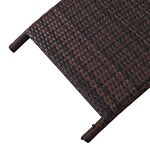 Outsunny Rattan Garden Furniture Folding Sun Lounger Outdoor Chair Wicker Weave Bed With Cushion And Pillow Brown