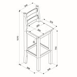 Corona Grey High Breakfast Bar Chair (pair)