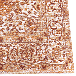 Area Rug Orange Cotton Polyester 200 X 300 Cm Oriental Pattern Distressed Vintage Home Decor Beliani