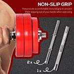 Homcom 30kgs Two-in-one Dumbbell & Barbell Adjustable Set Strength Muscle Exercise Fitness Plate Bar Clamp Rod Home Gym Sports Area