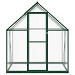 Vidaxl Greenhouse With Base Frame Green 169x114x195 Cm Aluminium