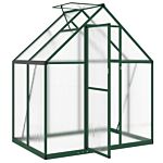 Vidaxl Greenhouse With Base Frame Green 169x114x195 Cm Aluminium