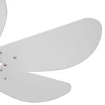 Homcom Ceiling Fan With Led Light, Flush Mount Ceiling Fan Lights With 6 Reversible Blades, Pull-chain Switch, White