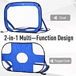 Homcom 2 In 1 Pop Up Football Nets Kids Target Goal Net For Garden Outdoor Sports And Practice