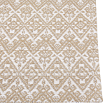 Area Rug Beige Jute 80 X 150 Cm Rectangular With Geometric Pattern Flat Weave Boho Style Bedroom Living Room Beliani