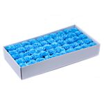 Craft Soap Flowers - Carnations - Sky Blue - Pack Of 10