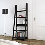 Tiva Ladder Bookcase/display Unit - Black