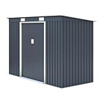 Trentvale 8 X 4 Metal Pent Shed - Dark Grey