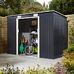 Trentvale 8 X 4 Metal Pent Shed - Dark Grey