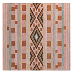 Area Rug Multicolour Wool 200 X 200 Cm Hand Tufted Geometric Pattern Boho Living Room Bedroom Beliani