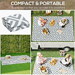 Outsunny Outdoor Rug Reversible Mat Plastic Straw Rug Portable Rv Camping Mat For Garden Picnic Indoor, 152x243cm, Light Grey
