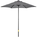 Outsunny 2m Patio Parasols Umbrellas, Outdoor Sun Shade With 6 Sturdy Ribs For Balcony, Bench, Garden, Dark Grey