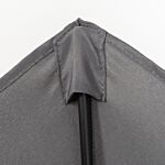 Outsunny 2m Patio Parasols Umbrellas, Outdoor Sun Shade With 6 Sturdy Ribs For Balcony, Bench, Garden, Dark Grey