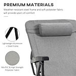 Outsunny Folding Sun Lounger, Mesh Fabric Chaise Lounge Chair, 7-reclining Position Sleeping Bed With Pillow & Cup Holder For Poolside, Light Grey