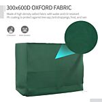 Outsunny Oxford Patio 3-seater Swing Chair Cover Outdoor Garden Furniture Rain Protection Protector Waterproof Anti-uv Green 240l X 133w X 185h Cm