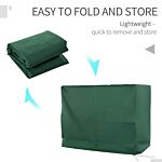 Outsunny Oxford Patio 3-seater Swing Chair Cover Outdoor Garden Furniture Rain Protection Protector Waterproof Anti-uv Green 240l X 133w X 185h Cm