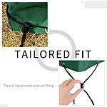 Outsunny Oxford Patio 3-seater Swing Chair Cover Outdoor Garden Furniture Rain Protection Protector Waterproof Anti-uv Green 240l X 133w X 185h Cm