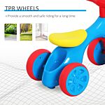 Homcom Toddler Training Walker Balance Ride-on Toy With Rubber Wheels Blue