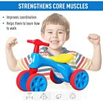 Homcom Toddler Training Walker Balance Ride-on Toy With Rubber Wheels Blue