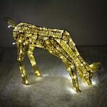 Light Up Reindeer Gold Stag & Doe Set