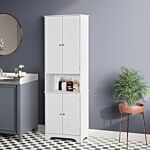 Homcom Mdf Freestanding 6-tier Bathroom Storage Cabinet White