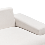 Right Hand Corner Fabric Sofa Beige Fabric Metal Legs 3 Seater Minimalistic Style Beliani